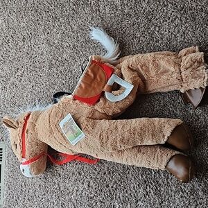 Ride In On Cowboy Horse  Saddle Stirrups Costume Boy Girl Size 2-4 NEW